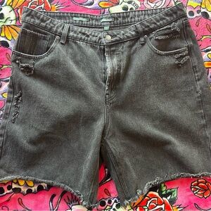 Black Distressed Women’s Denim Shorts